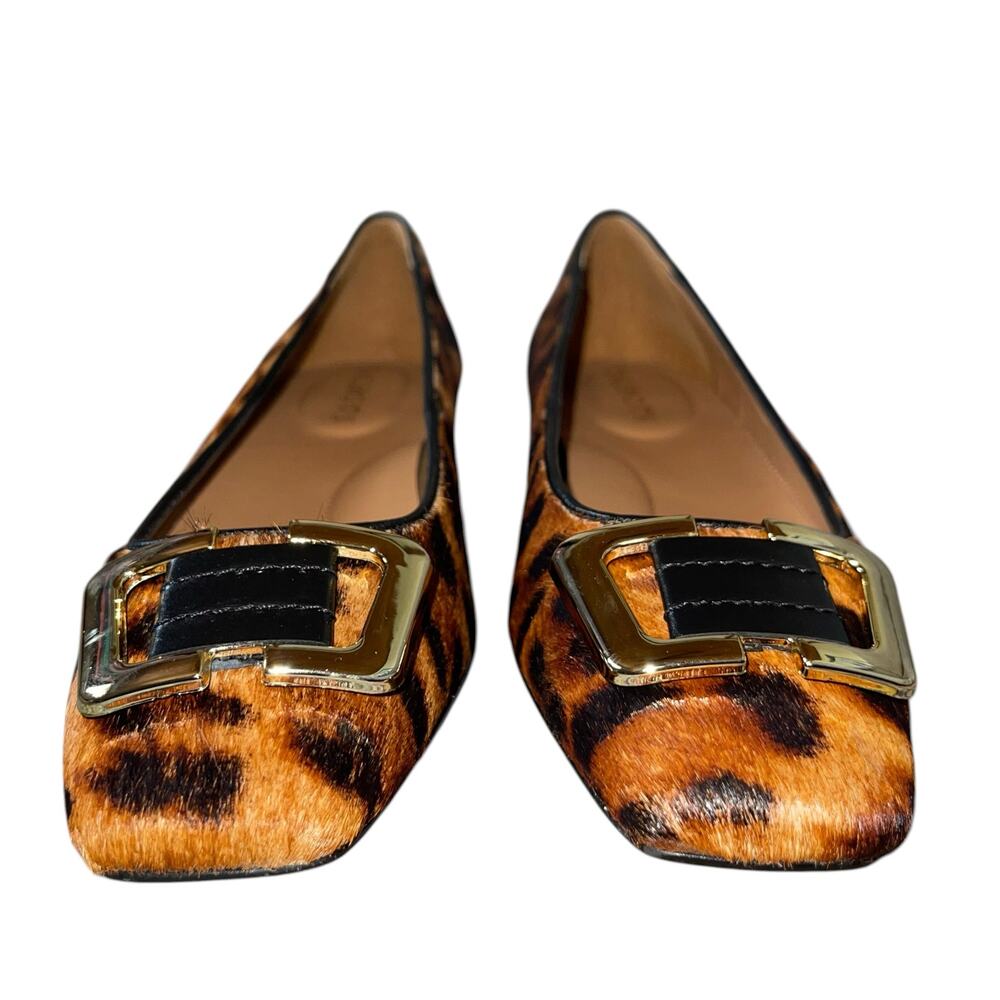 Talbots Sutton Buckle Flats Square Toe Leopard - Picture 4 of 10